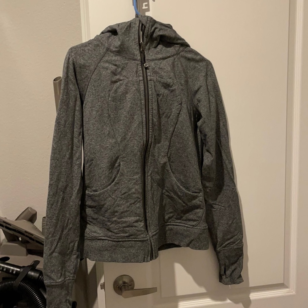 Lululemon heathered black scuba hoodie sz 6